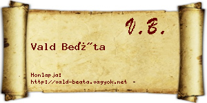 Vald Beáta névjegykártya